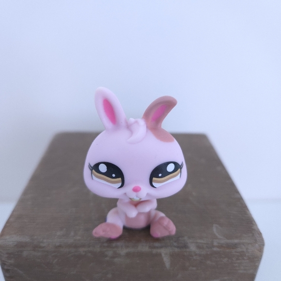 Littlest Pet Shop Other - Littlest Pet Shop LPS Pink Patch Bunny #1366